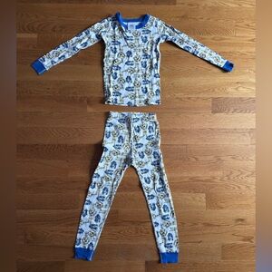 Hanna Andersson Star Wars Droid Pajama Set R2-D2 C-3PO Organic Cotton Size 6-7